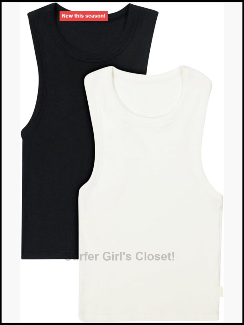 Hanes Women's Racerback Crop Tank 2-Pack Supersoft Cotton Blend